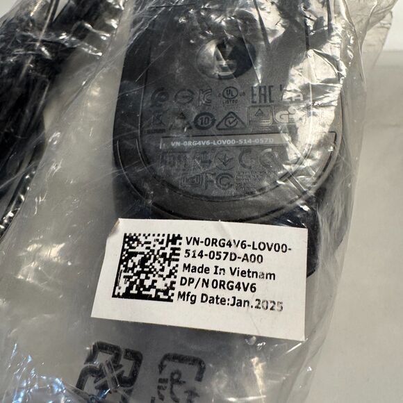 NEW Dell ORG4V6 Scroll Wheel USB 2 Button Standard Optical Mouse Black - Picture 4 of 4